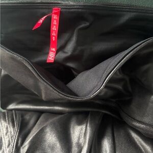 SPANX Black Faux Leather Skirt